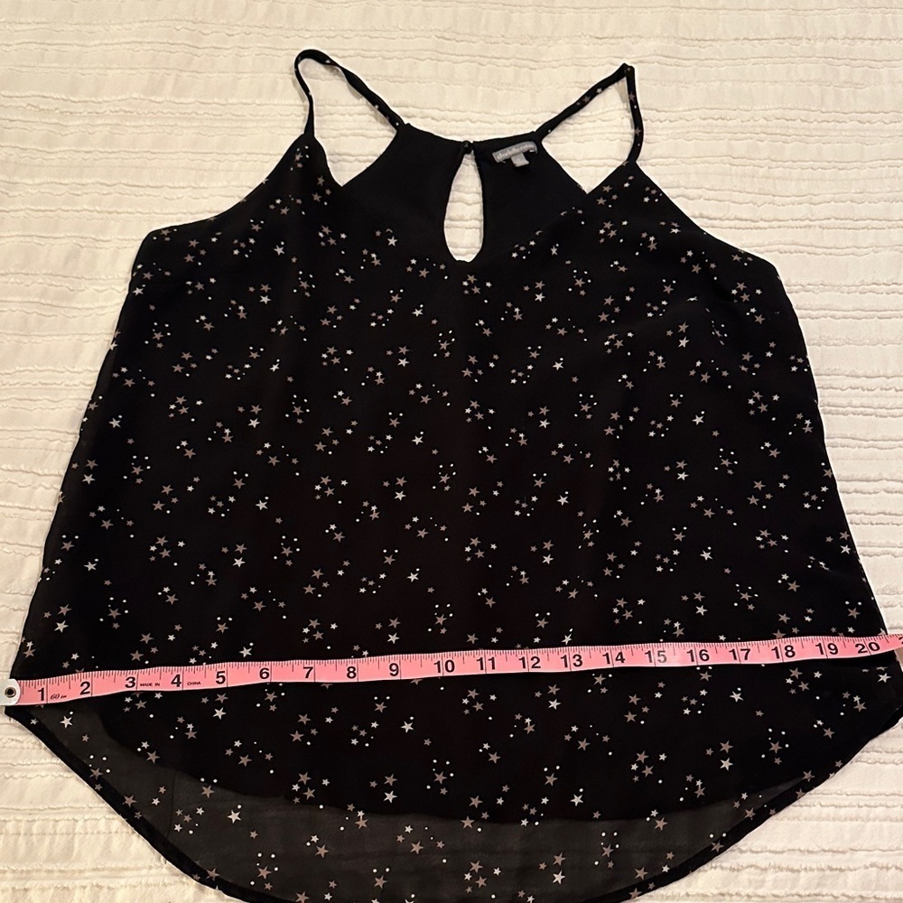 Y2K celestial babydoll Charlotte Russe Cami Small Star Print Chiffon Tank Top - Picture 8 of 8